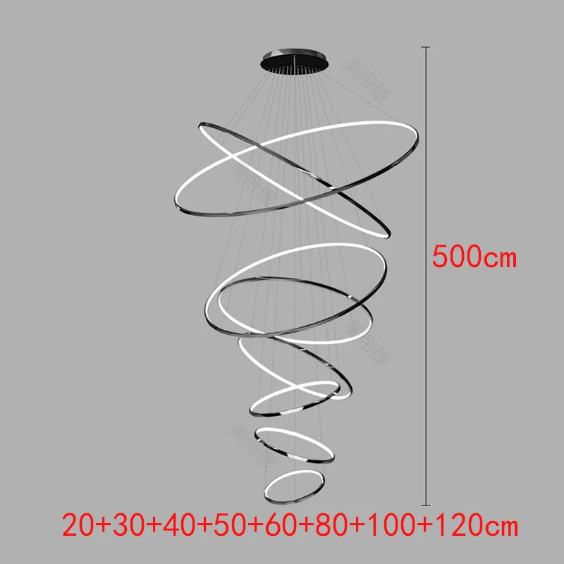 Nordic home decoration, stair chandelier, living room bedroom and dining room Pendant lights, ceiling light, indoor lighting