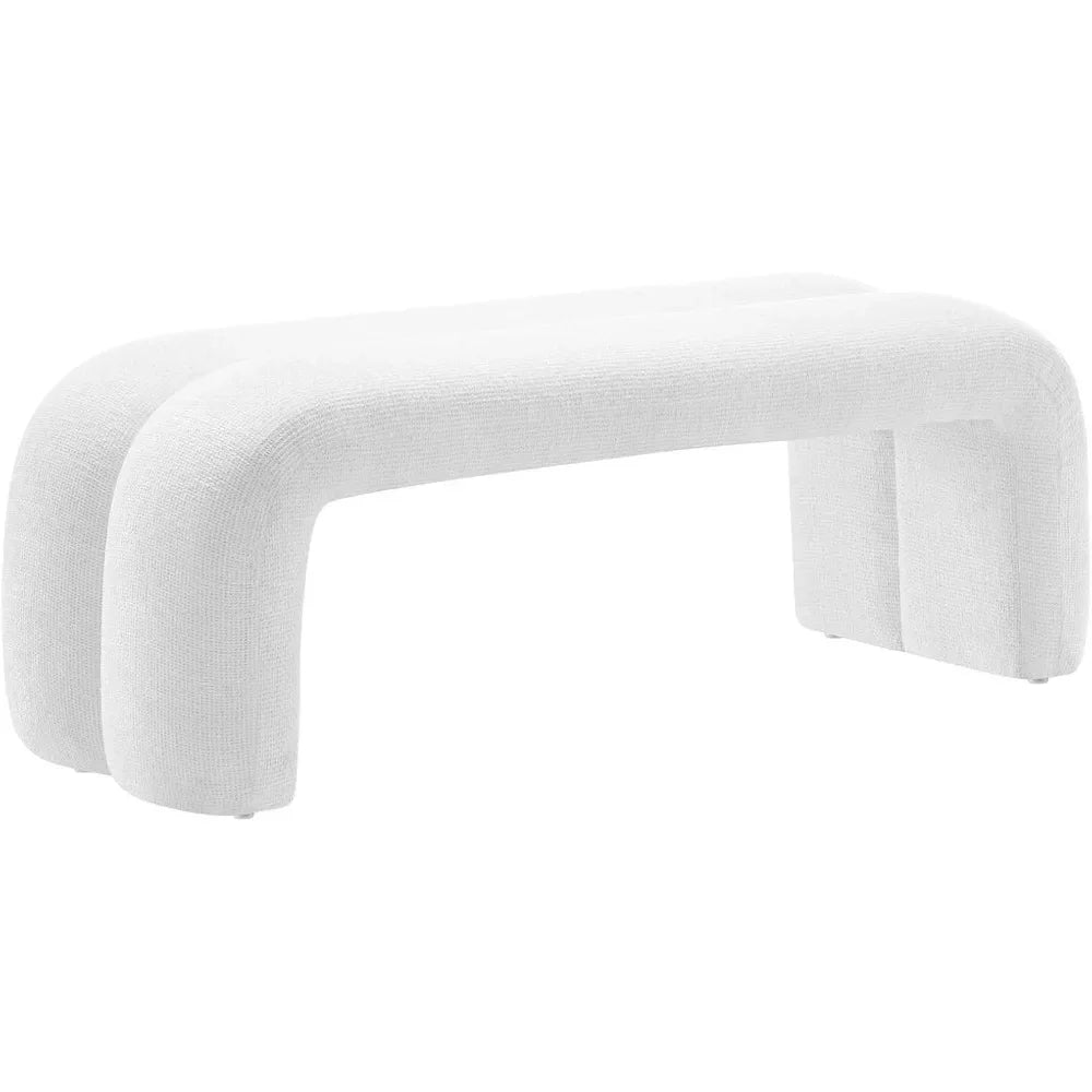 Modern Simple Bedroom Bed Stool - Chenille Upholstered Accent Bench