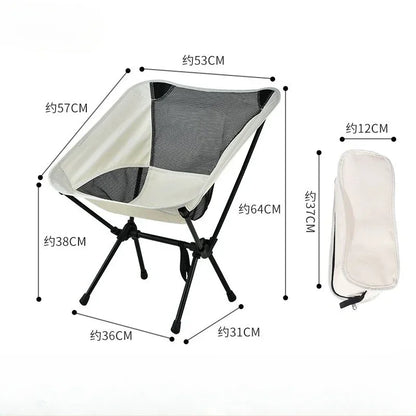 Outdoor Camping Chair Portable Folding Moon Beach Chair Leisure Travel BBQ Fishing Chairs Detachable Picnic Outdoor Furniture