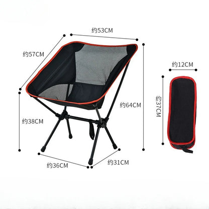Outdoor Camping Chair Portable Folding Moon Beach Chair Leisure Travel BBQ Fishing Chairs Detachable Picnic Outdoor Furniture