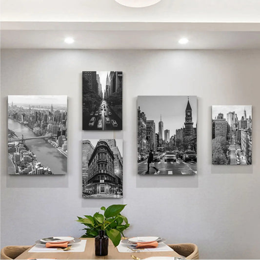 New York DIY Sticky Poster Decoracion Painting Wall Art White Kraft Paper Kawaii Room Decor