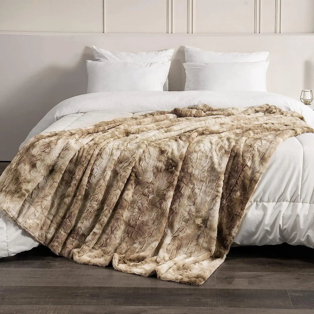 Winter Blanket Pv Wool Blanket Tie Dyed Double Sided Fleece Blanket Faux Fur Lamb Wool Shawl Cover Blankets Bedspread On The Bed