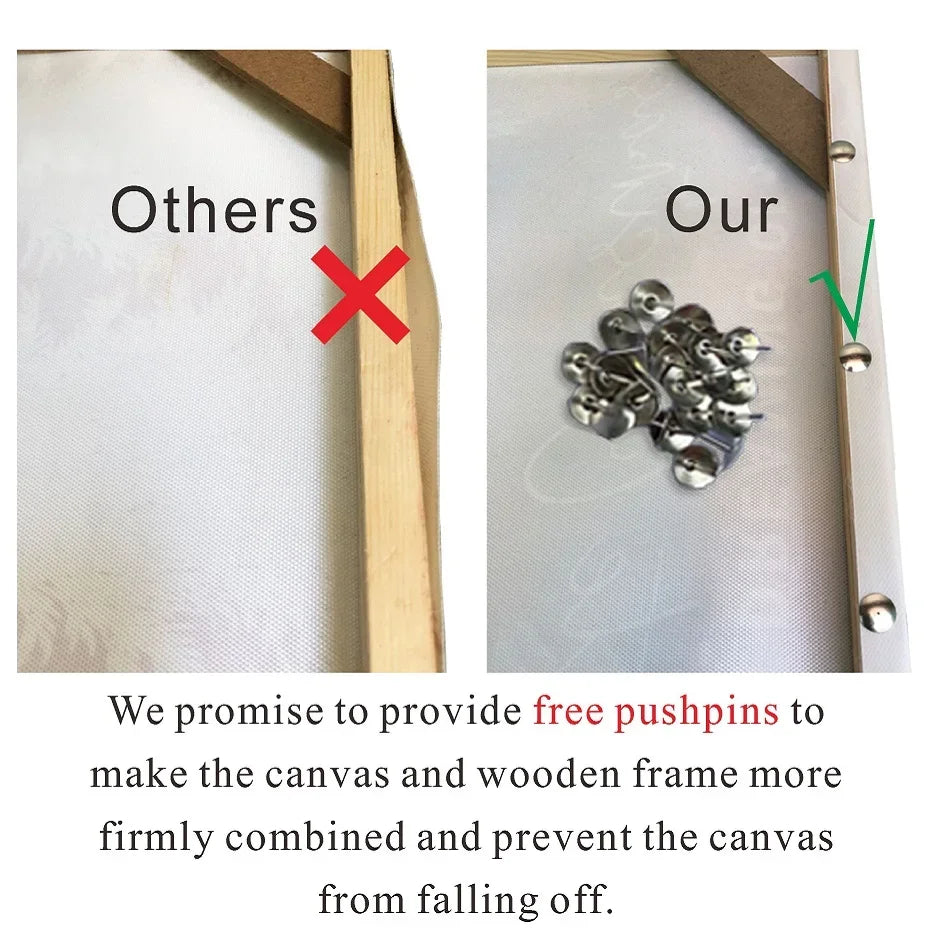 30x40 40x50 60x90cm Canvas Frame Wooden Frames Wooden Photo Oil Painting Canvas Diamond Painting Frames Canvas Wood Wall Frame