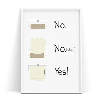 Funny Bathroom Poster Humor Art Posters and Prints Scandinavian Decor Nordic Wall Picture for Living Room Wall Art Canvas Print