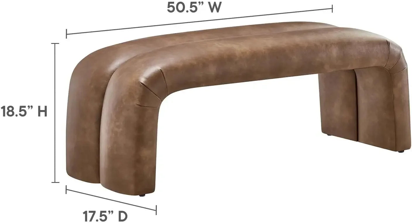 Modern Simple Bedroom Bed Stool - Chenille Upholstered Accent Bench