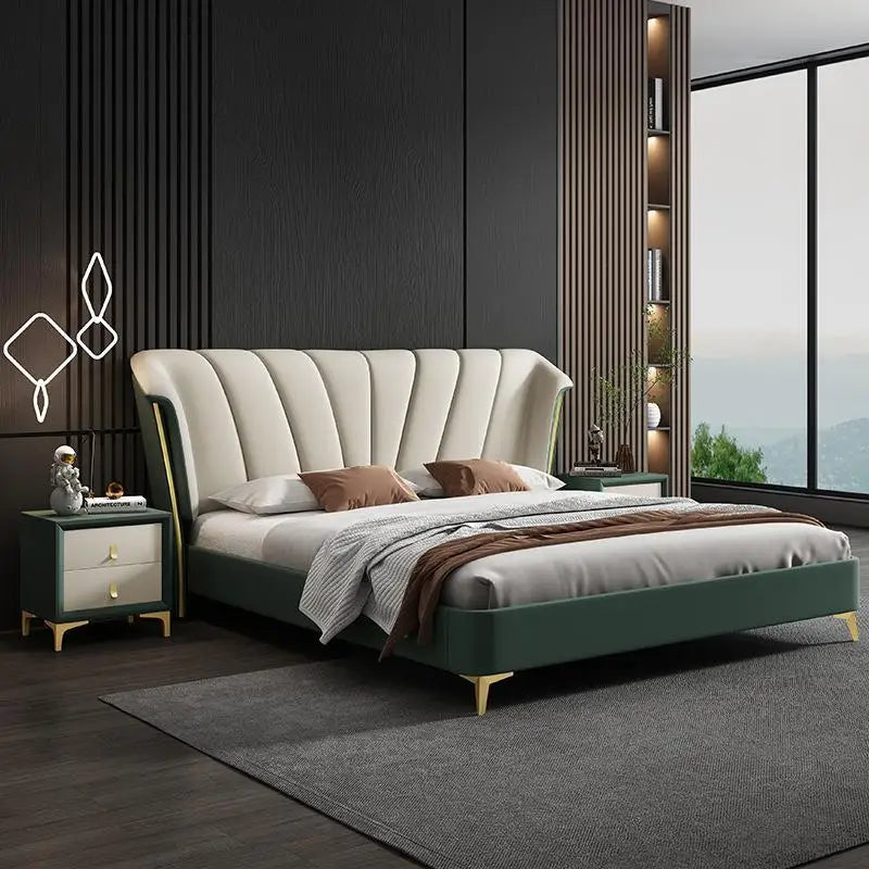 Luxury bedroom furniture king queen size sleeping bed villa house storage bed frame california king size bed frame luxury