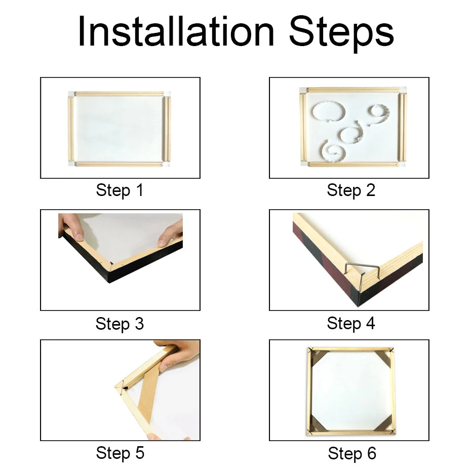 30x40 40x50 60x90cm Canvas Frame Wooden Frames Wooden Photo Oil Painting Canvas Diamond Painting Frames Canvas Wood Wall Frame