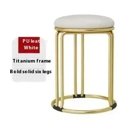 Beauty Salon Gold Luxury Velvet Dining Chair Bar Stool Dresser Chair Vanity Low Stool Taburete Con Respaldo Nordic Furniture YH