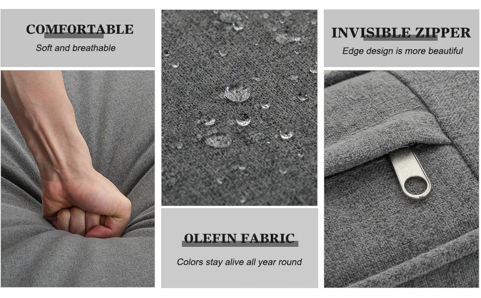 Modern 5 Pieces Aluminum Patio Furniture Set, Garden Furniture Sets, Conversation Sets Metal Sectional Sofa with Coffee Table