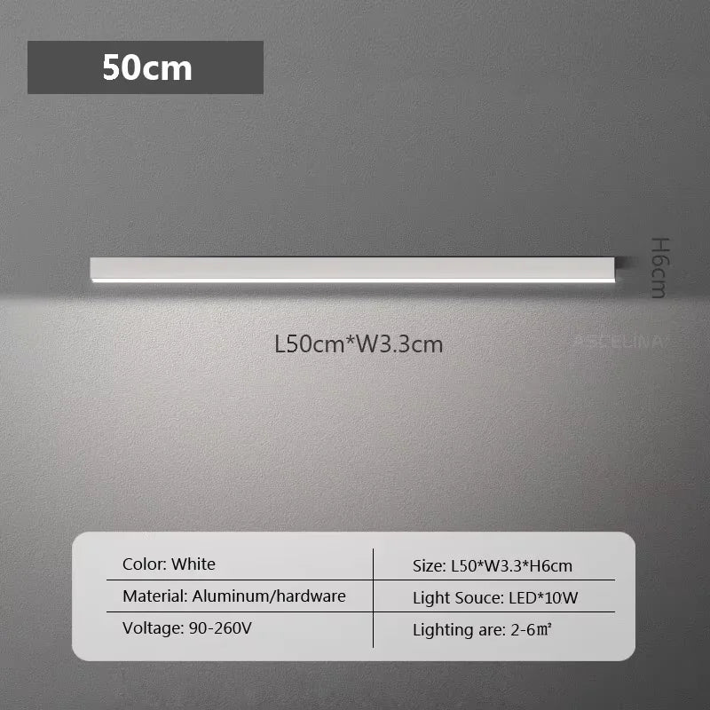 Long  LED Strip Ceiling Light Floodlight For Bedroom Dining Living Room Cloakroom Minimalist Led Ceiling Lamp Indoor Decoration