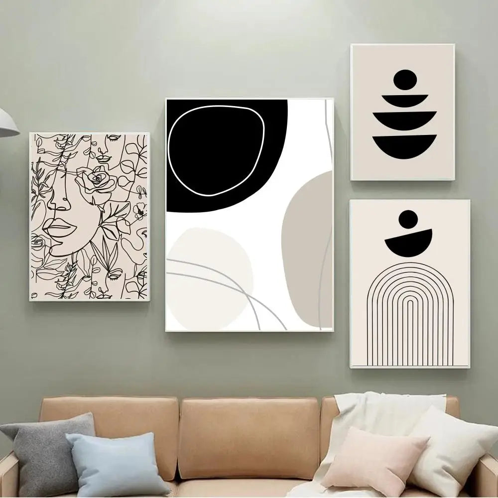 Abstract Bohemian Wall Art Poster Boho Movie Sticky Posters Vintage Room Home Bar Cafe Decor Room Wall Decor