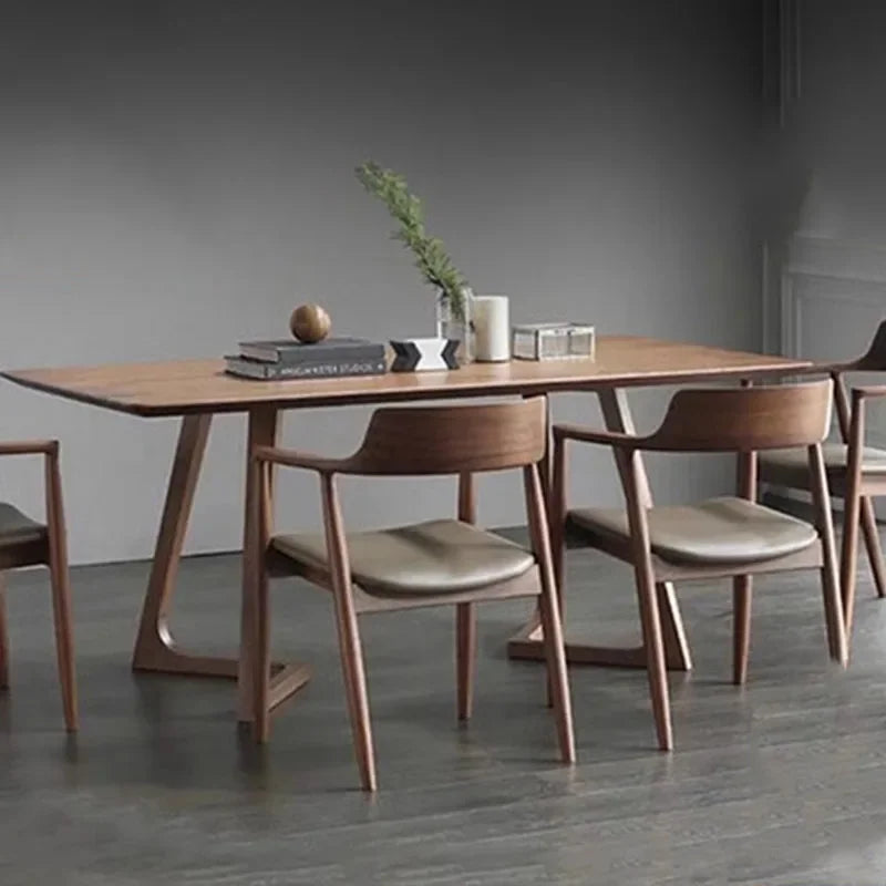 Italy Stands Dining Table Wooden Luxury Design Modern Dining Table Living Waterproof Nordic Mesa De Comedor Kitchen Furniture - LUXHOME