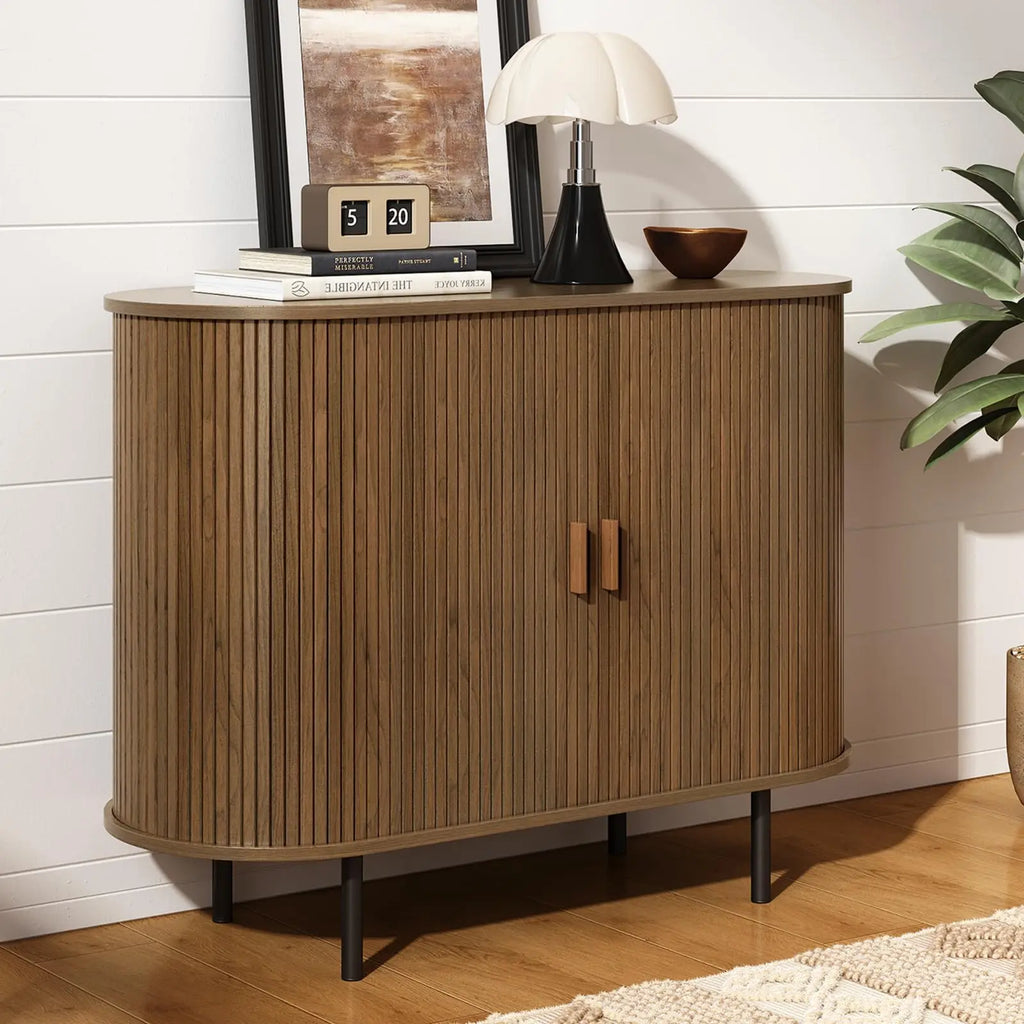 40" Sideboard Buffet Cabinet Storage Cabinet with Sliding Door Adjustable Shelf Modern Accent Coffee Bar Cabinet Console Table