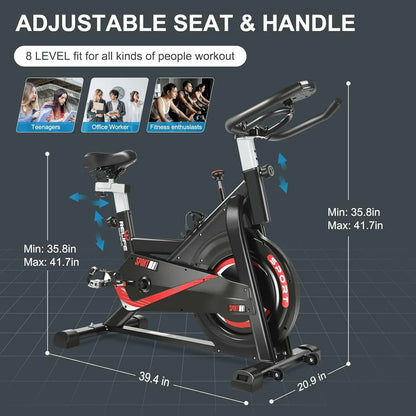 Exercise Bike Indoor Cycling Bike Fitness Stationary All-inclusive Flywheel Bicycle with Resistance for Gym Home