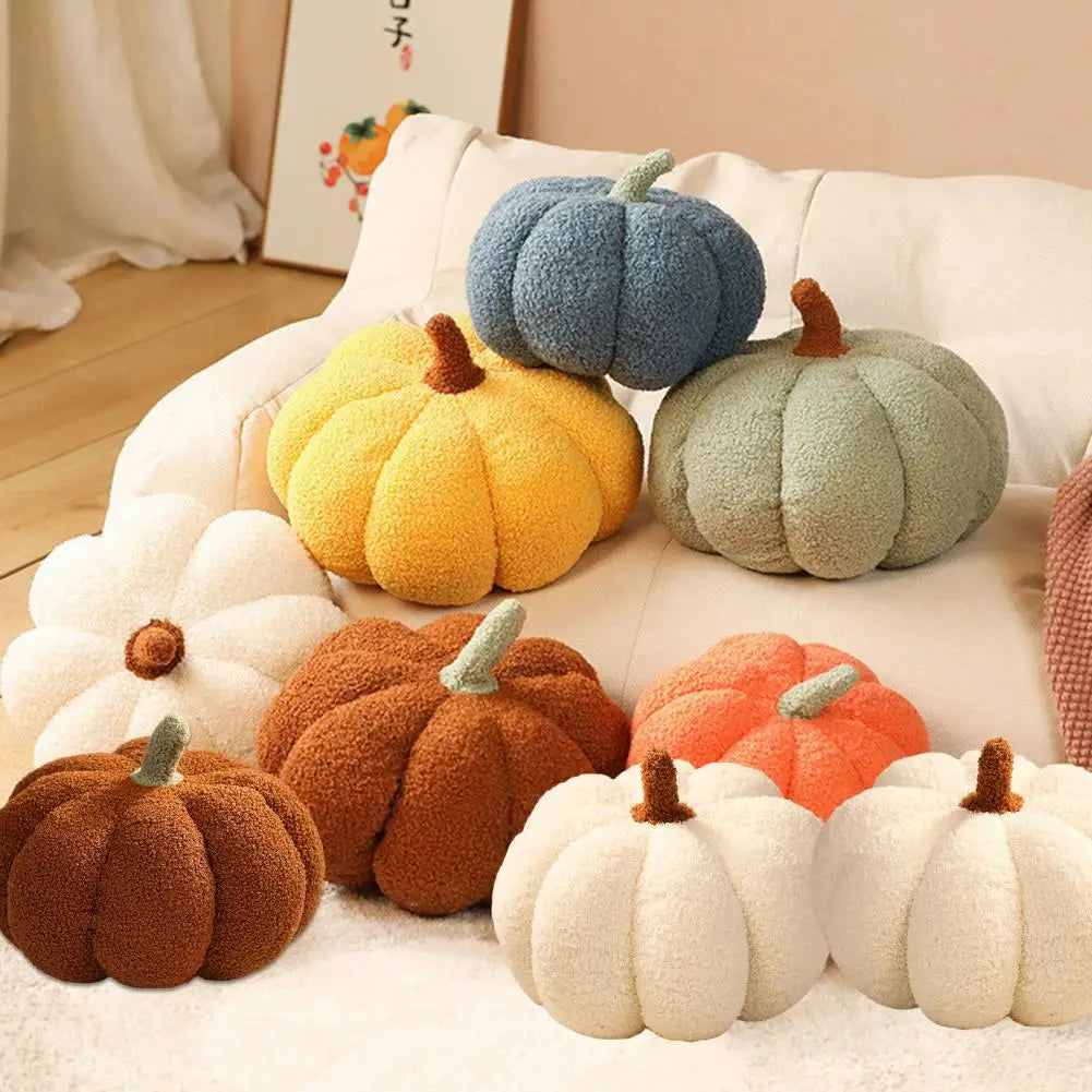 Halloween Pumpkin Throw Pillow Stuffed Pumpkin Plush Toy Sofa Pillow Ornament for Halloween Home Decoration Plush Cushion