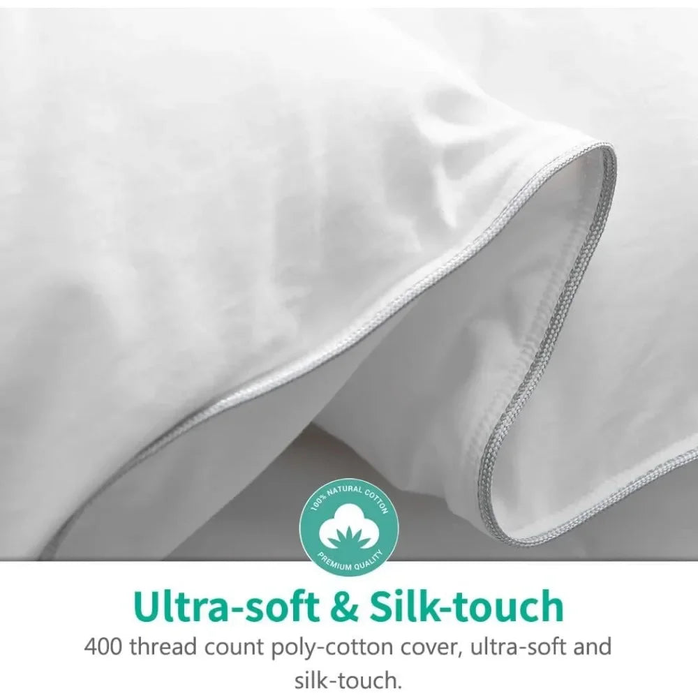 Full/Queen Size Goose Feathers Down Comforter Duvet Insert - Ultra-Soft All Season Down Comforter Hotel Collection Comforter