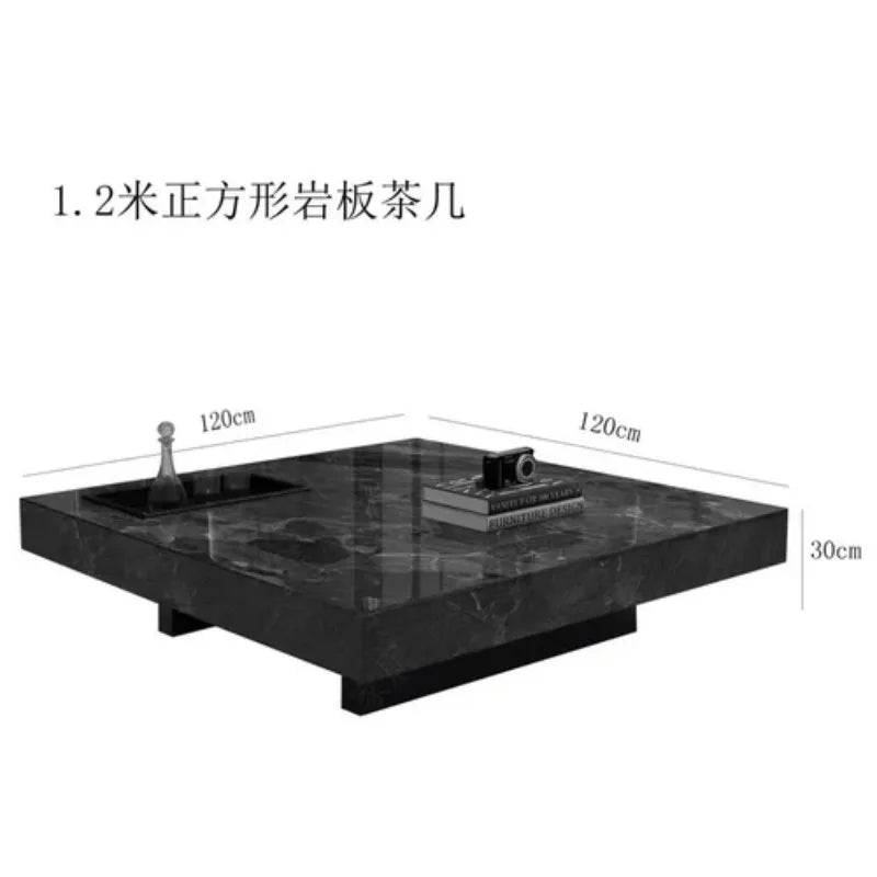 Modern Coffee Table Top Living Room Rectangular Stone Marble Top Coffee Table Italian Luxury Muebles Para ElHogar Furniture - LUXHOME