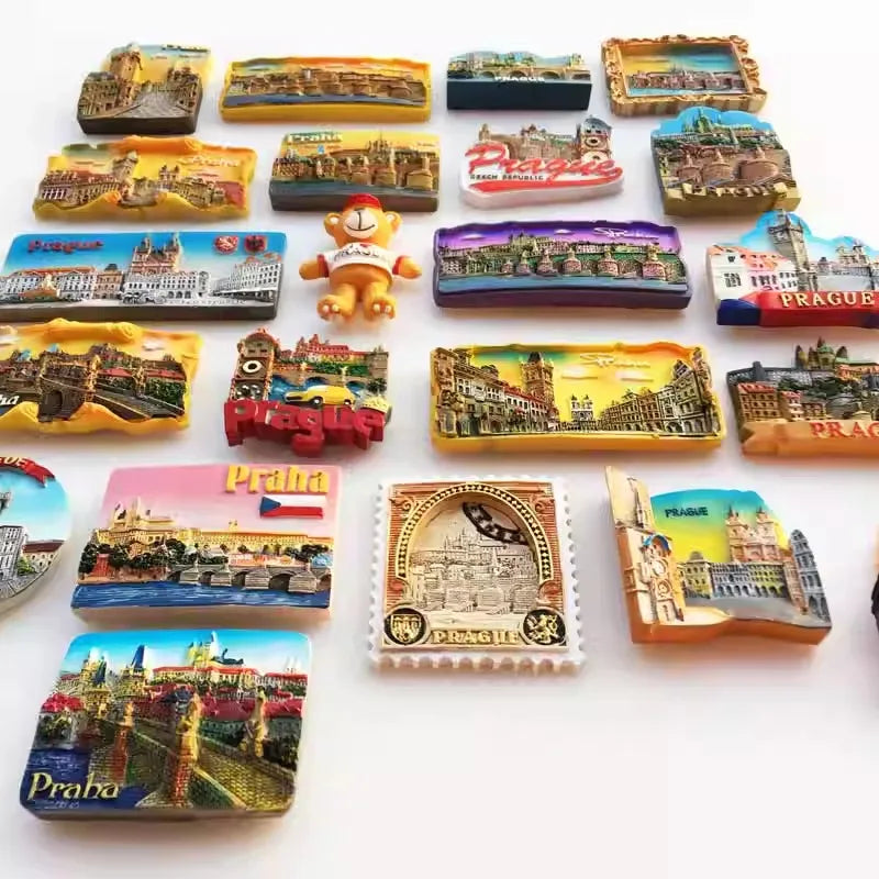 Czech Republic Prague Charles Bridge Bell Tower Tourism Commemorative Crafts Magnet Refrigerator Sticker Gift