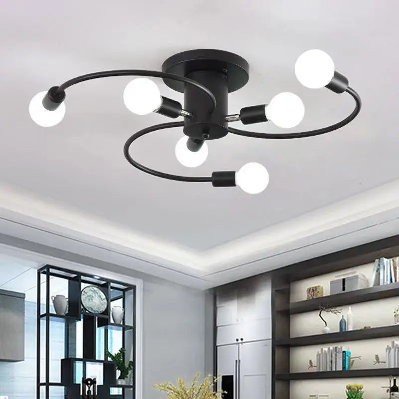Living Room Ceiling Light European Bedroom Ceiling Light Modern Iron Chandelier Ceiling Lamp Dining Room Kitchen Decorations