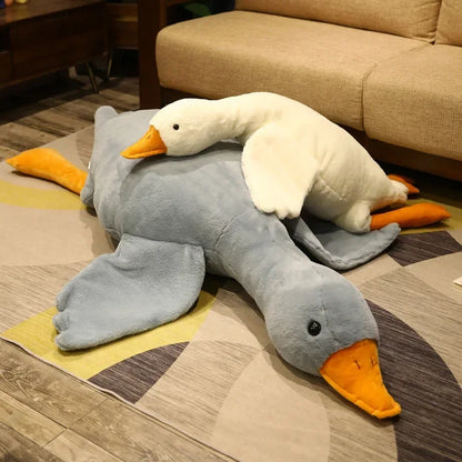 50cm Giant Duck Plush Toys Fluffy Sleep Pillow Cute Animal Stuffed Swan Goose Soft Dolls Floor Mat Kids Girls Birthday Gift toys