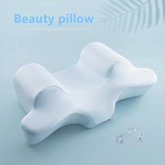 Sleeping Beauty Pillow Anti-Wrinkle Neck Protection Sleep Memory Foam Pillow Comfortable Soft Skin Care Bedding Cool Face Pillow