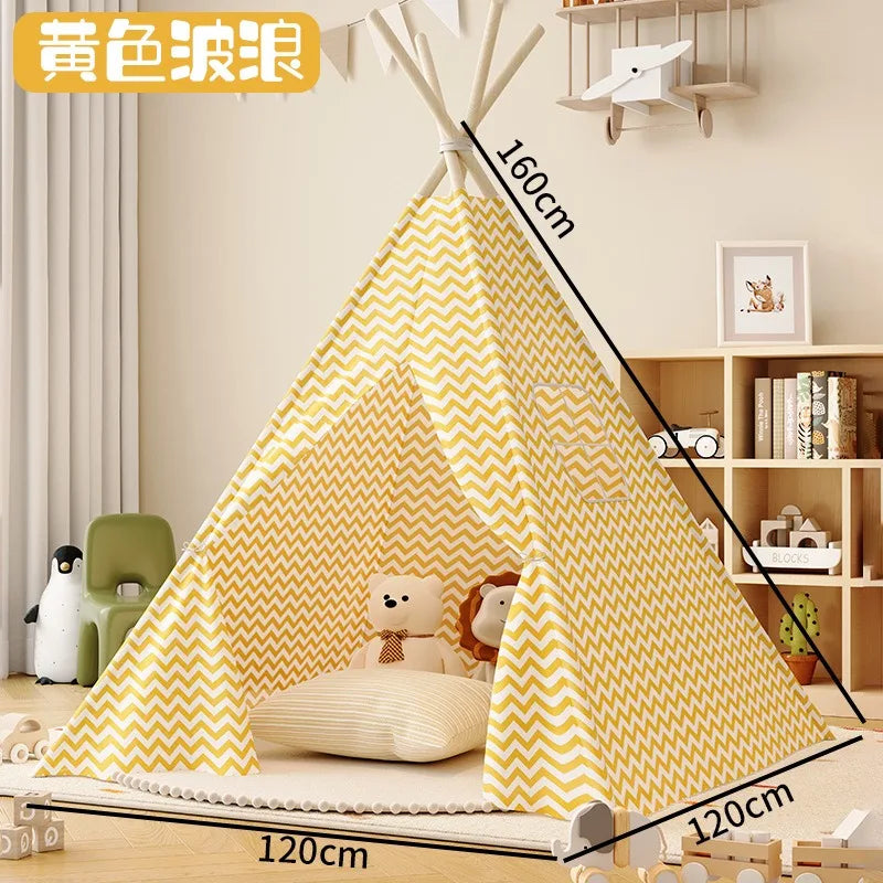 Tent for Kids Indoor Household Children Play House Wigwams Portable Folding Tipi Teepee Girl and Boy Castle Play Room Tents