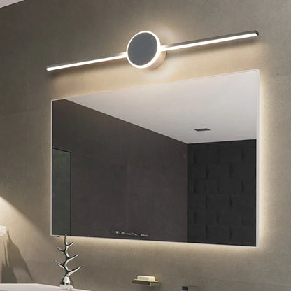 Modern Luxury Bathroom Wall Lamp Black White Aluminum LED Strip Mirror Lamp Bathroom Lamp Simple Bathroom Mirror LED Light