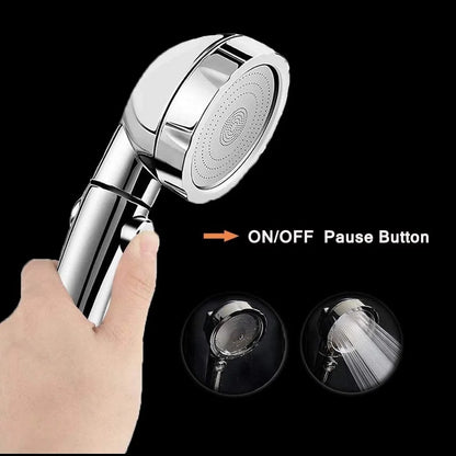 High Pressure Bathroom Shower Head 3 Modes Adjustable Water Saving Rain Luxury Home Hotel Silver Sprayer Bathroom Accessories