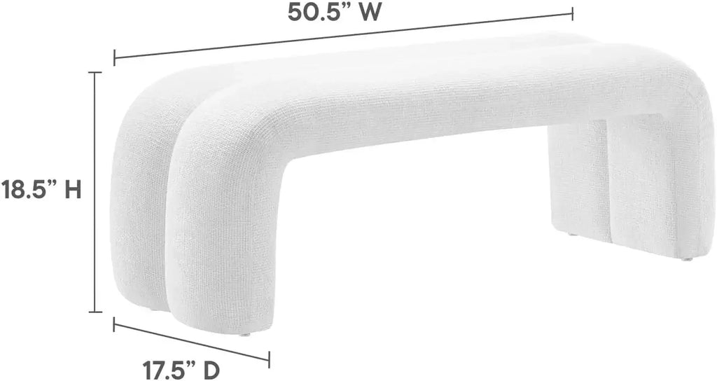 Modern Simple Bedroom Bed Stool - Chenille Upholstered Accent Bench