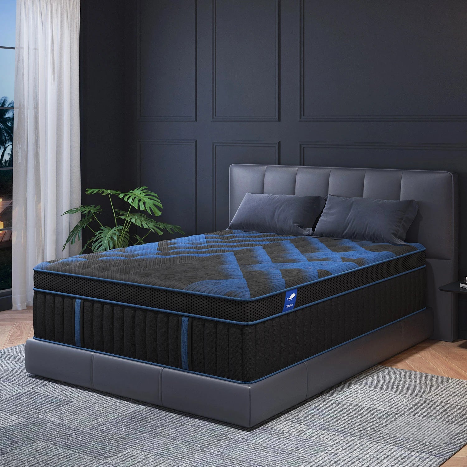 Medium Firm (Twin Full Queen King) 12" Gel Memory Foam Hybrid Pocket Spring Mattress Bed Mattress In A Box