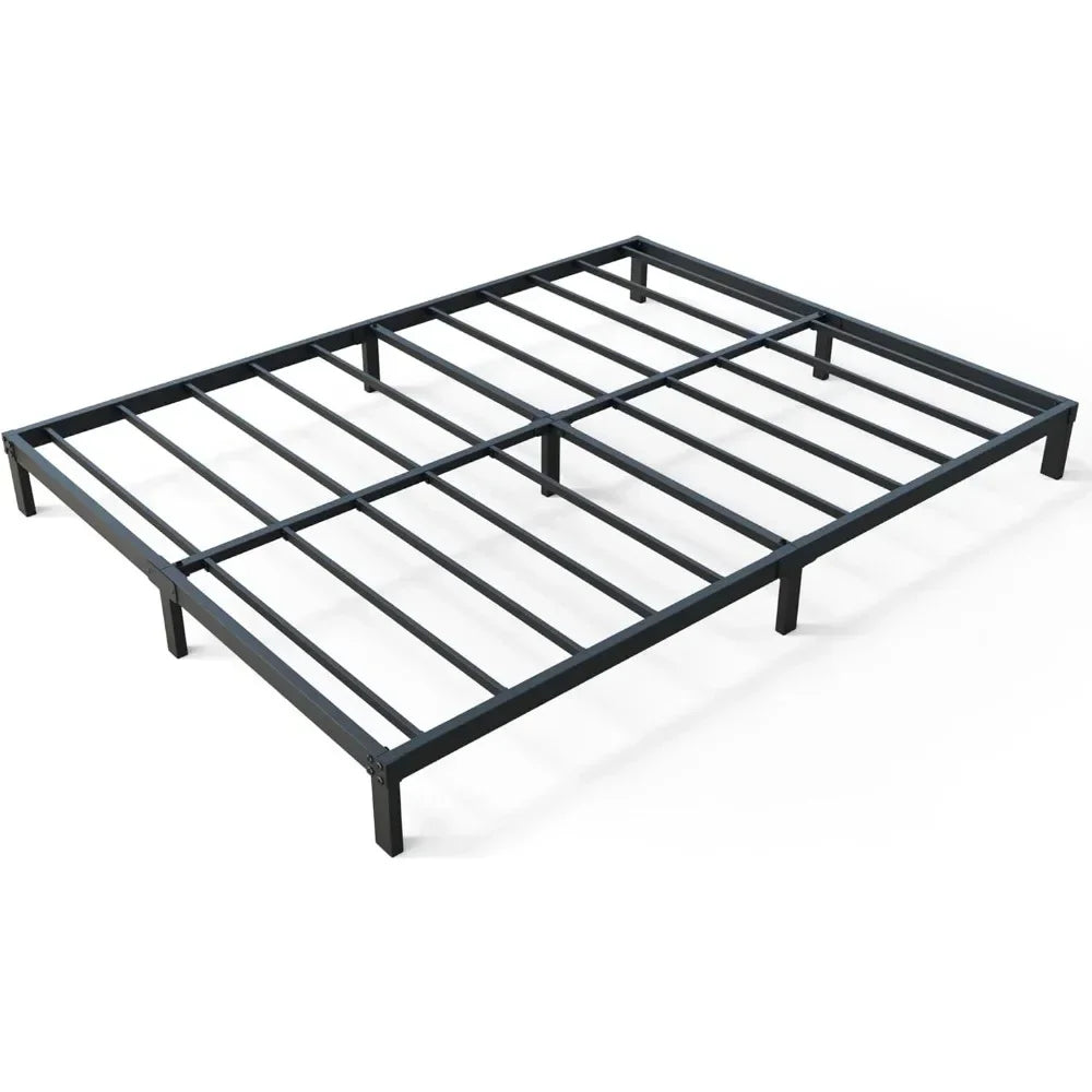 8 Inch California King Bed Frames, Heavy Duty Metal Platform Bed Frame No Box Spring Needed, Noise Free, Easy Assembly, Black