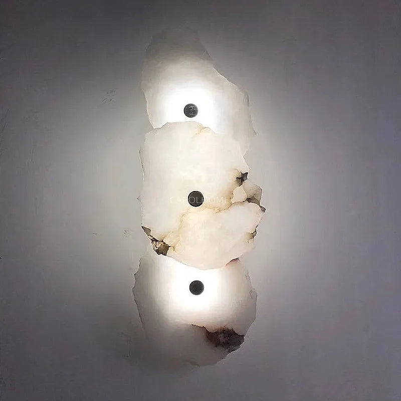 Natural Marble LED Wall Lamp Copper Luxury Novelty Lighting Sconce For Bedroom Living Dining Room Wall Decor Modern Art Design