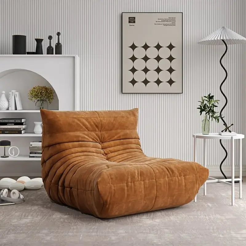 Designercaterpillar Lazy Sofa Reclining Sleeping Bedroom Balcony Tatami Internet Celebrity Single Sofa Ins Wind Sofa