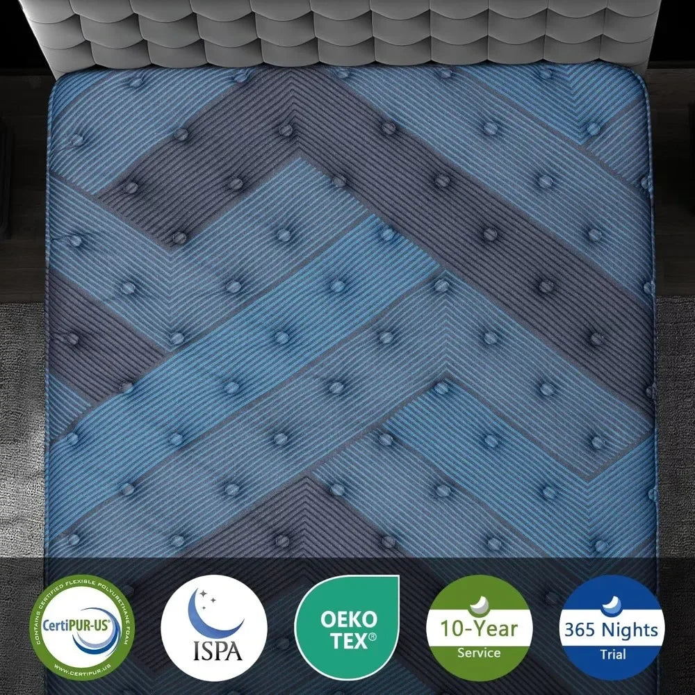 King Mattress 14 Inch Hybrid in a Box Upgrade Durable Individual Pocket Springs Medium Firm Lumber 2025