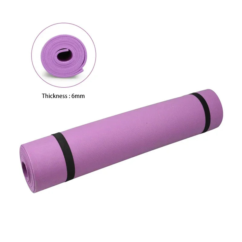Thick Non-slip Yoga Mat, Comfort Foam, Yoga Mat, EVA Comfort Foam, Exercise Fitness, 6mm Para Exercício E Pilates