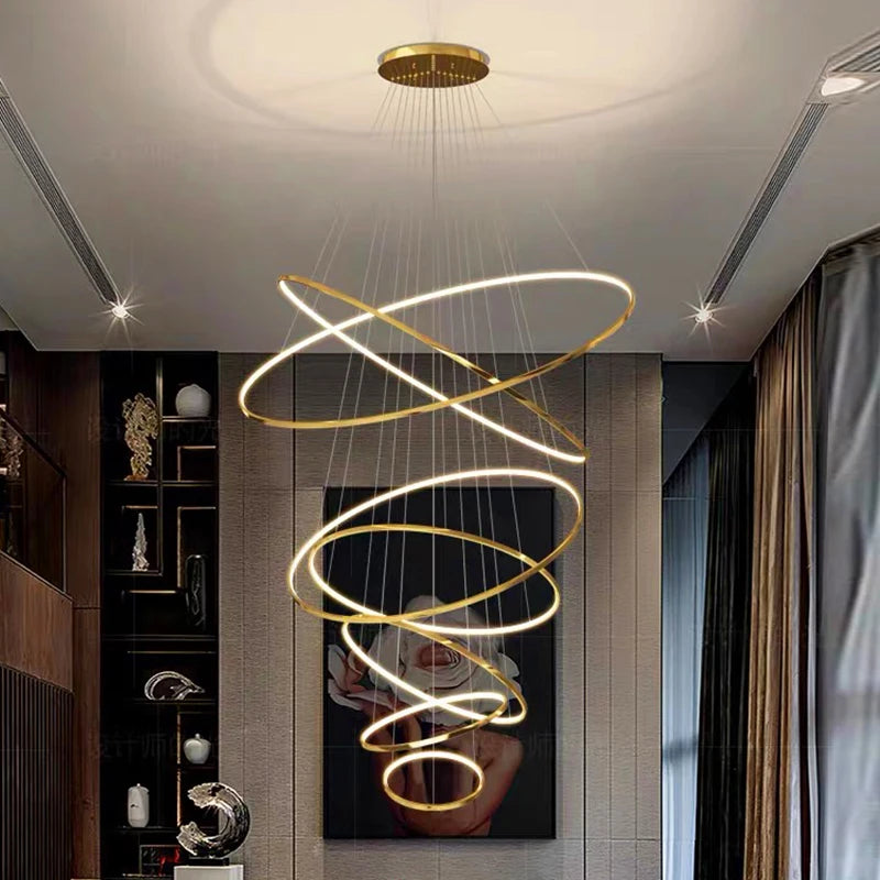 Nordic home decoration, stair chandelier, living room bedroom and dining room Pendant lights, ceiling light, indoor lighting