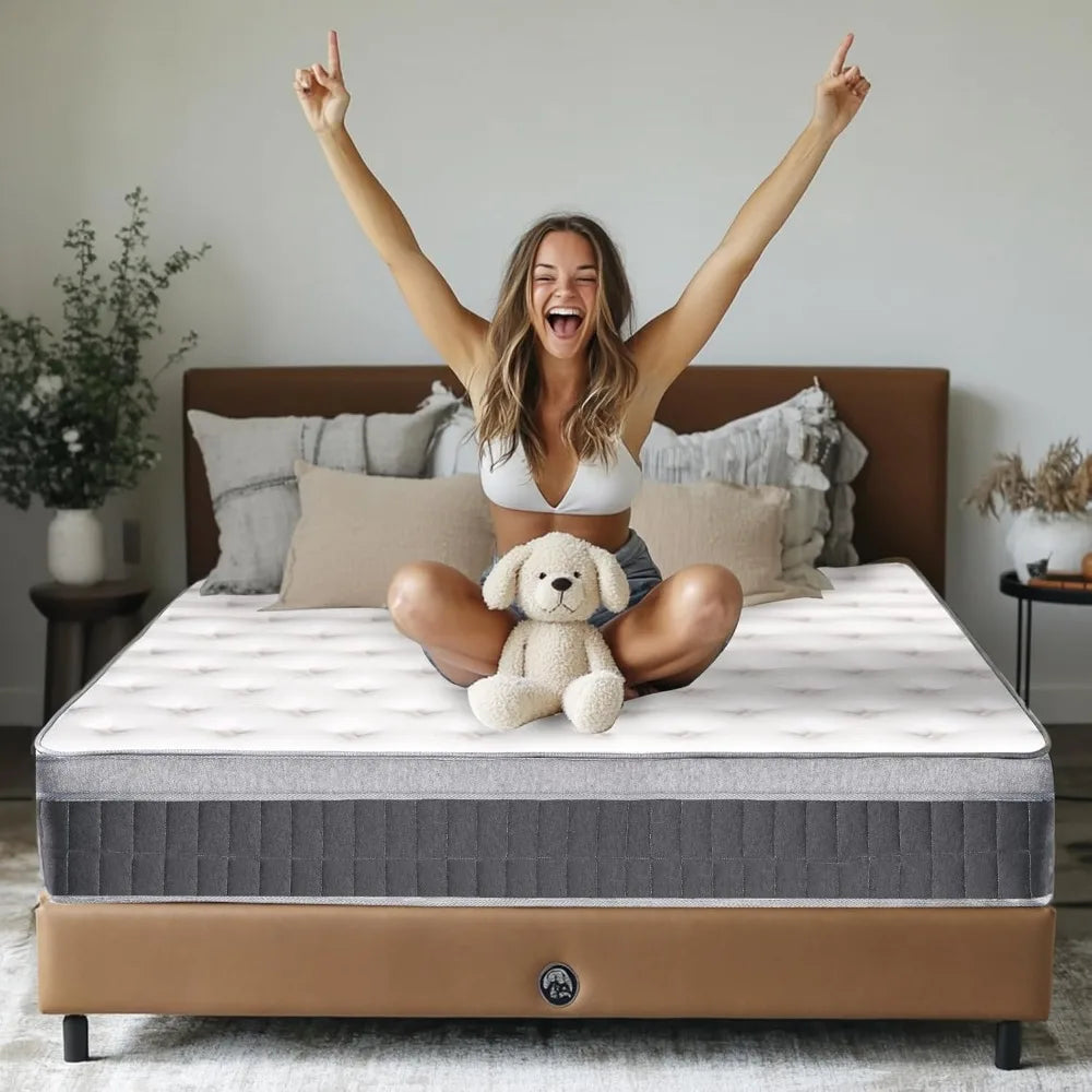 Full Medium Firm 14”H Mattress - Pocket Spring Pressure Relief Spine Support