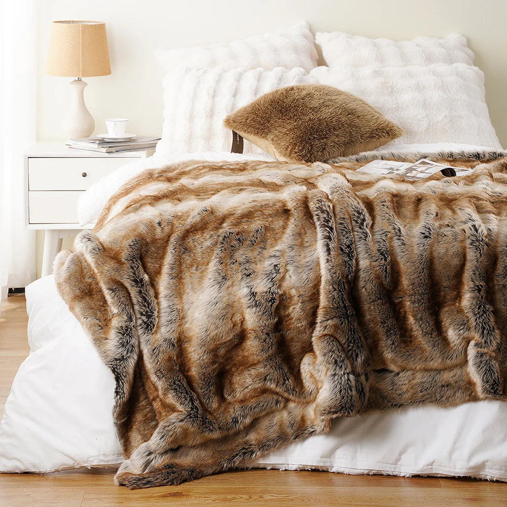 LUX Soft Faux Fur Blanket