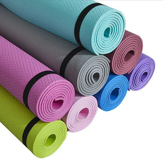 Thick Non-slip Yoga Mat, Comfort Foam, Yoga Mat, EVA Comfort Foam, Exercise Fitness, 6mm Para Exercício E Pilates