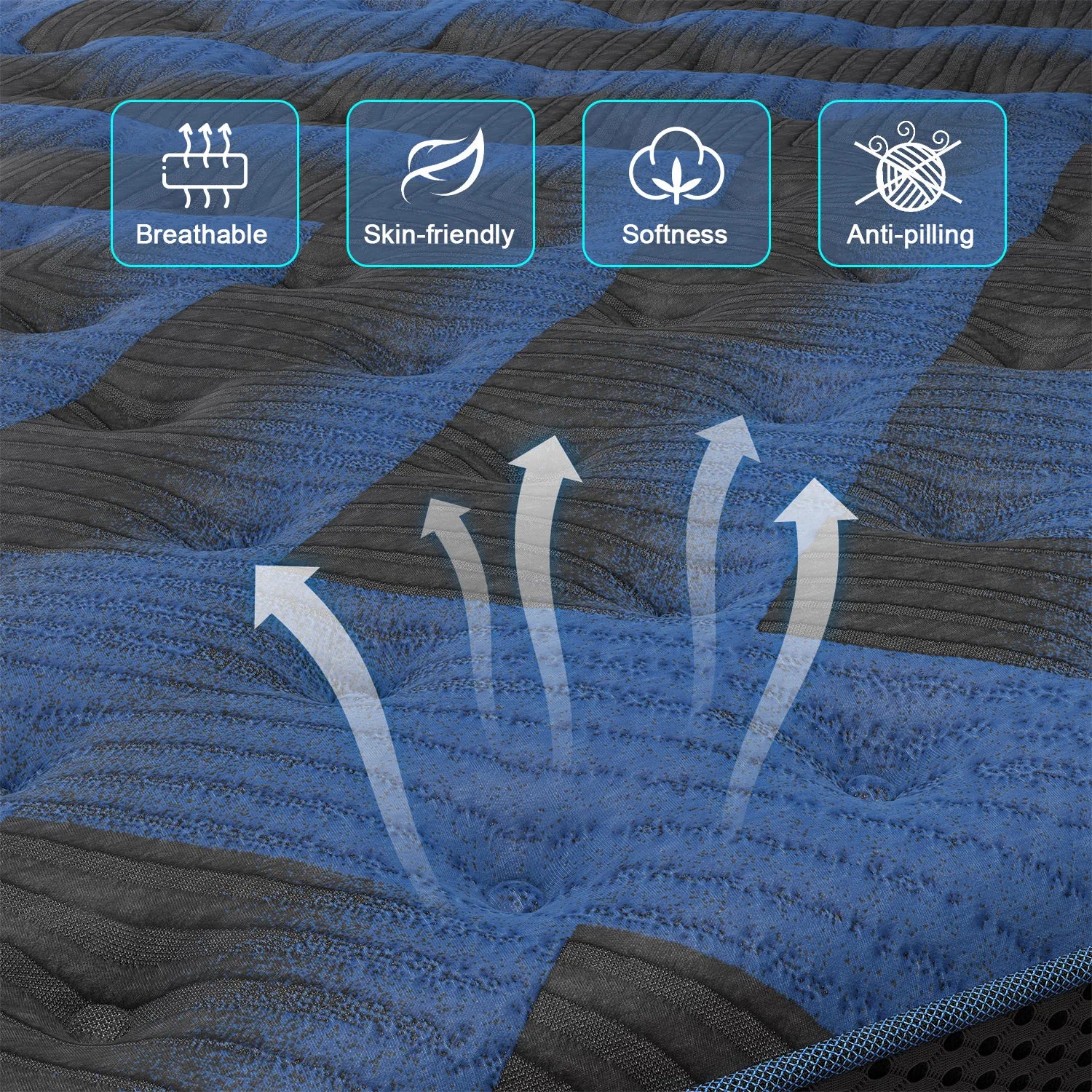 Medium Firm (Twin Full Queen King) 12" Gel Memory Foam Hybrid Pocket Spring Mattress Bed Mattress In A Box