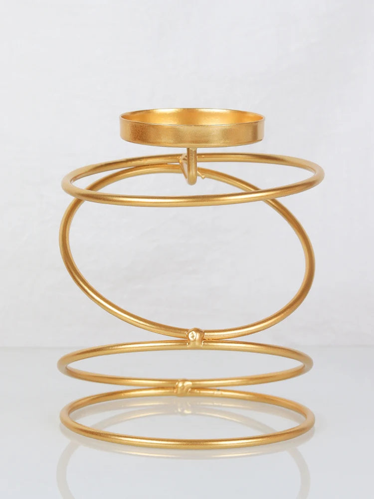 Ins Luxury Style Metal Candle Holders Simple Golden Wedding Decoration Bar Party Living Room Decor Home Decor Candlestick