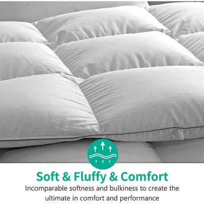 White Camp Bed 2 People 160x200 Hotel Blanket Fluffy Medium Warmth (98“x98” Bedspread on the Bed Linen Set Double Duvet Sets