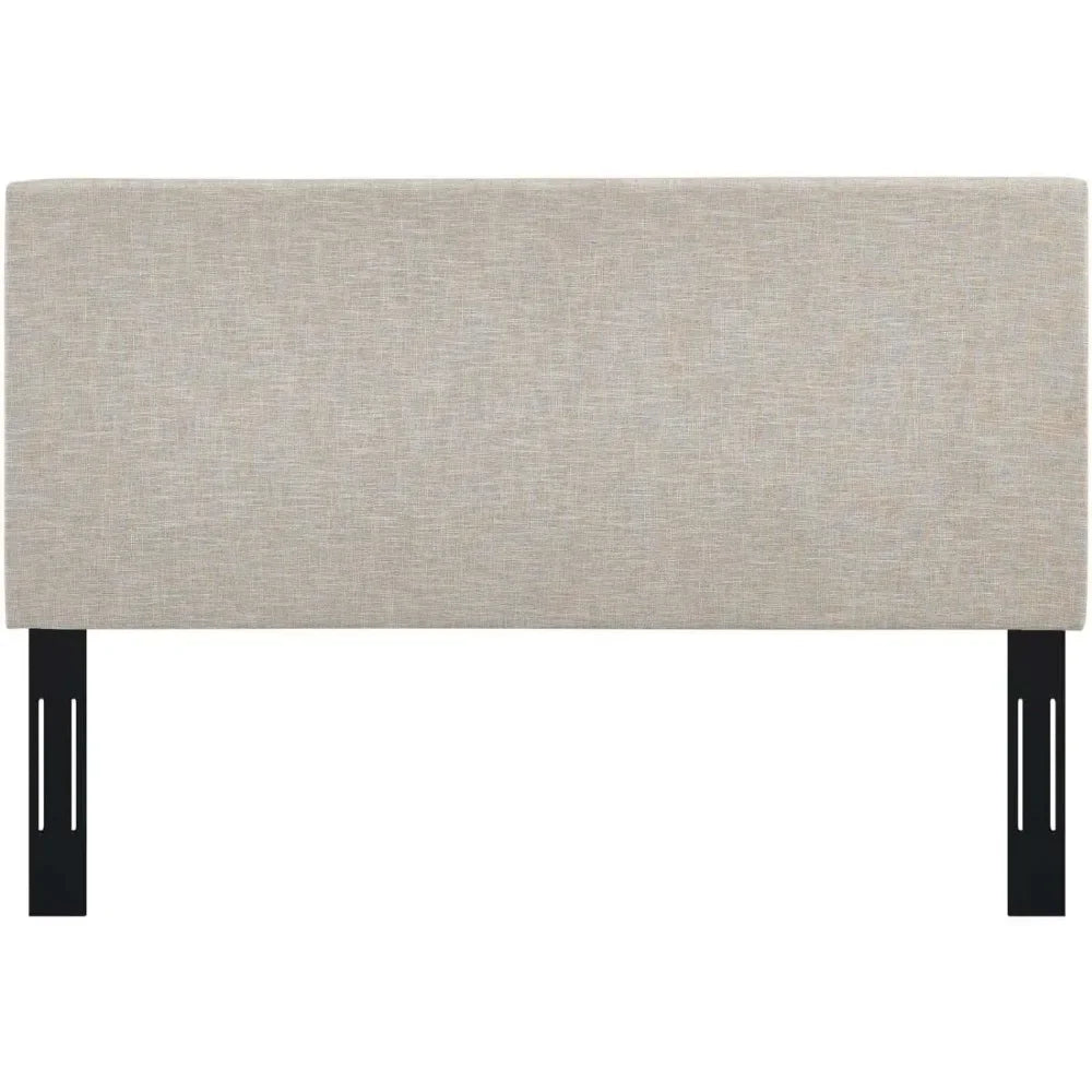 Queen Headboard Claire Linen Fabric Upholstered King and California King Headboard in Beige Beds and Furniture Headboards Bed &