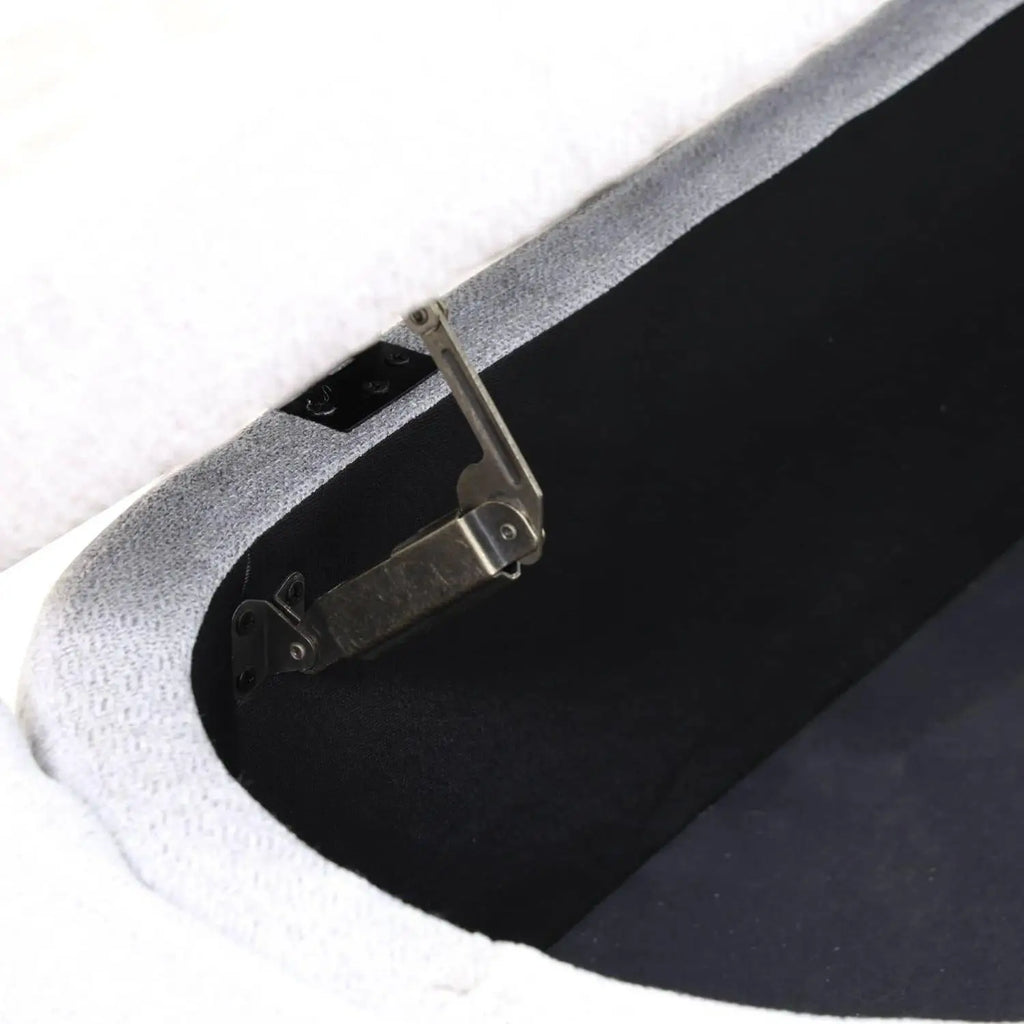 Pallid Flannel Living Room Ottoman - Cozy Furniture Accent