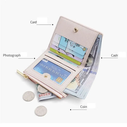 New Embroidered Wallet for Women Ladies Coin Purses PU Leather Zipper Credit Card Holder Clutch Money Bag Pocket