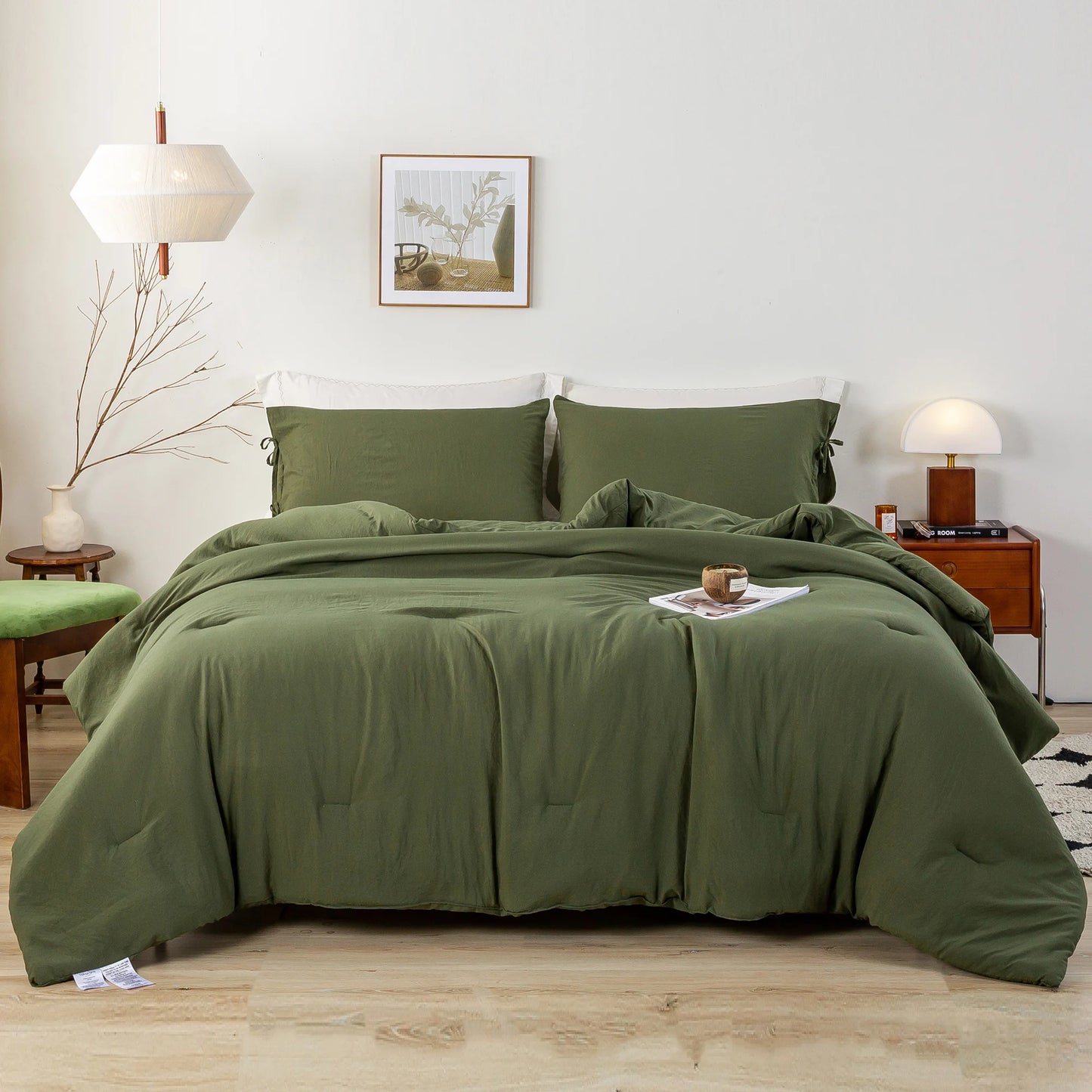 Softness California King Comforter Set Comfy Down Alternative Comforter and 2 Pillowcase Warm Bed Blanket All Season