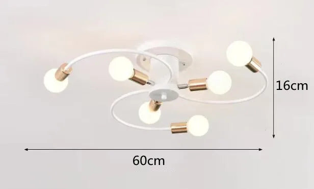 Living Room Ceiling Light European Bedroom Ceiling Light Modern Iron Chandelier Ceiling Lamp Dining Room Kitchen Decorations