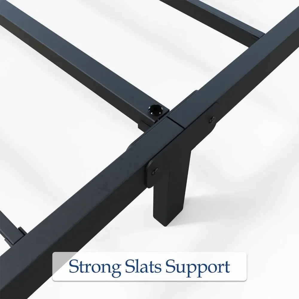 8 Inch California King Bed Frames, Heavy Duty Metal Platform Bed Frame No Box Spring Needed, Noise Free, Easy Assembly, Black