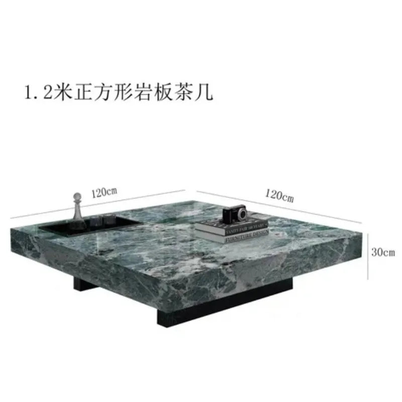 Modern Coffee Table Top Living Room Rectangular Stone Marble Top Coffee Table Italian Luxury Muebles Para ElHogar Furniture - LUXHOME