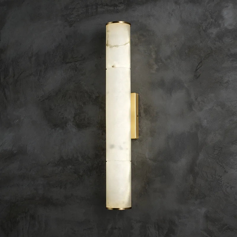 Brass Natural Marble Wall Lamp Drop Shipping Foyer Dining Room Stairs Stone Sconce Lamp Luxury Bedroom Copper Lamp Art Deco